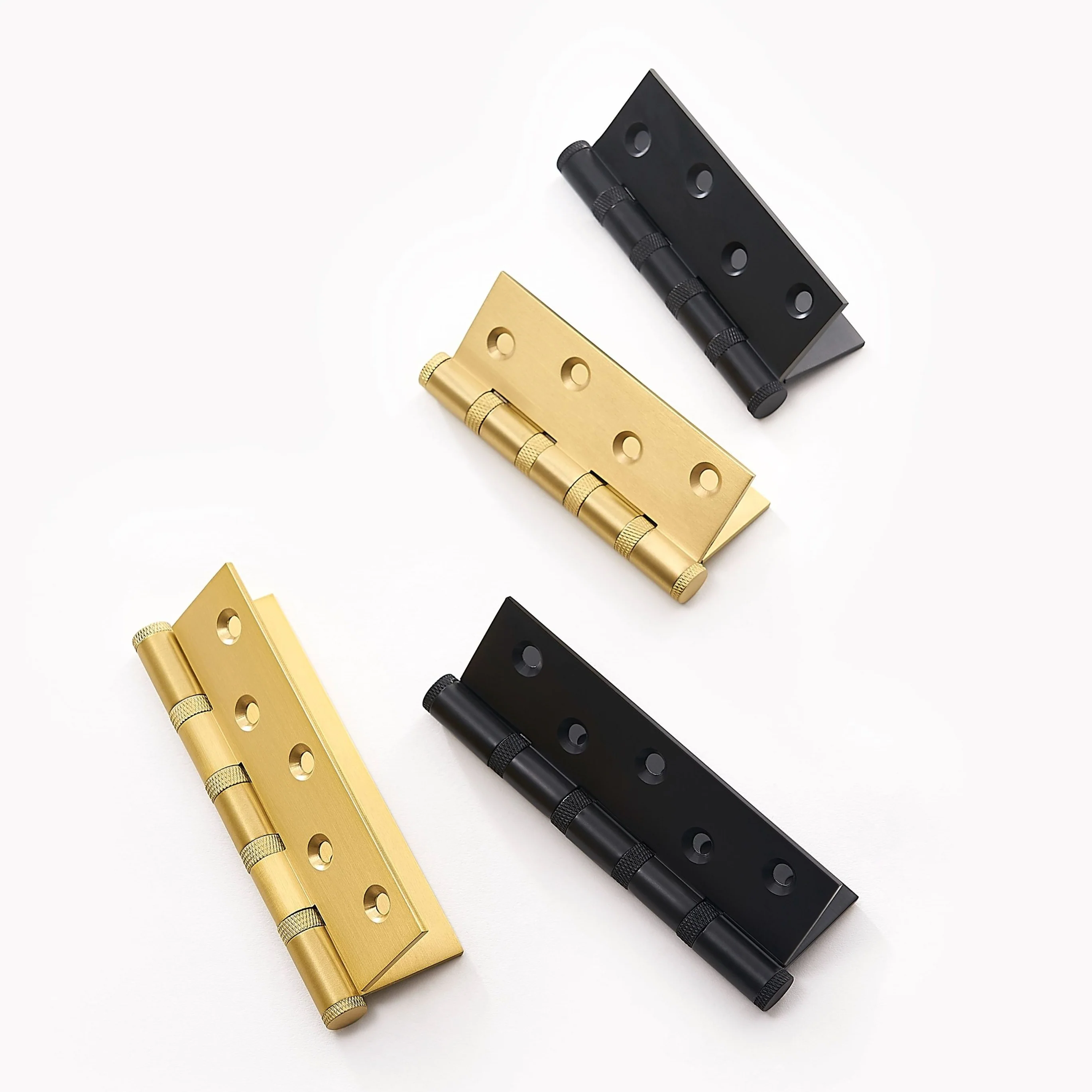 Cross-Knurled Solid Brass Butt Hinge | Black - Image 4