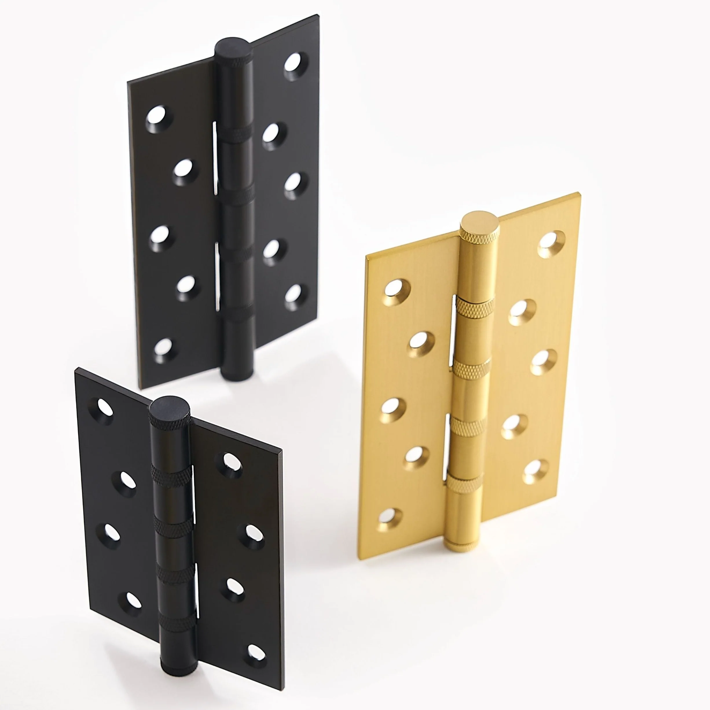 Cross-Knurled Solid Brass Butt Hinge | Black - Image 5