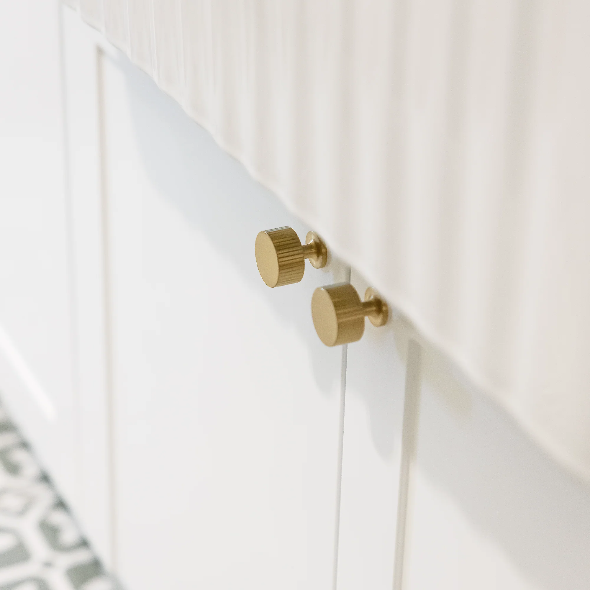 Freya Solid Brass Knob | Satin Brass (Grooved) - Image 4