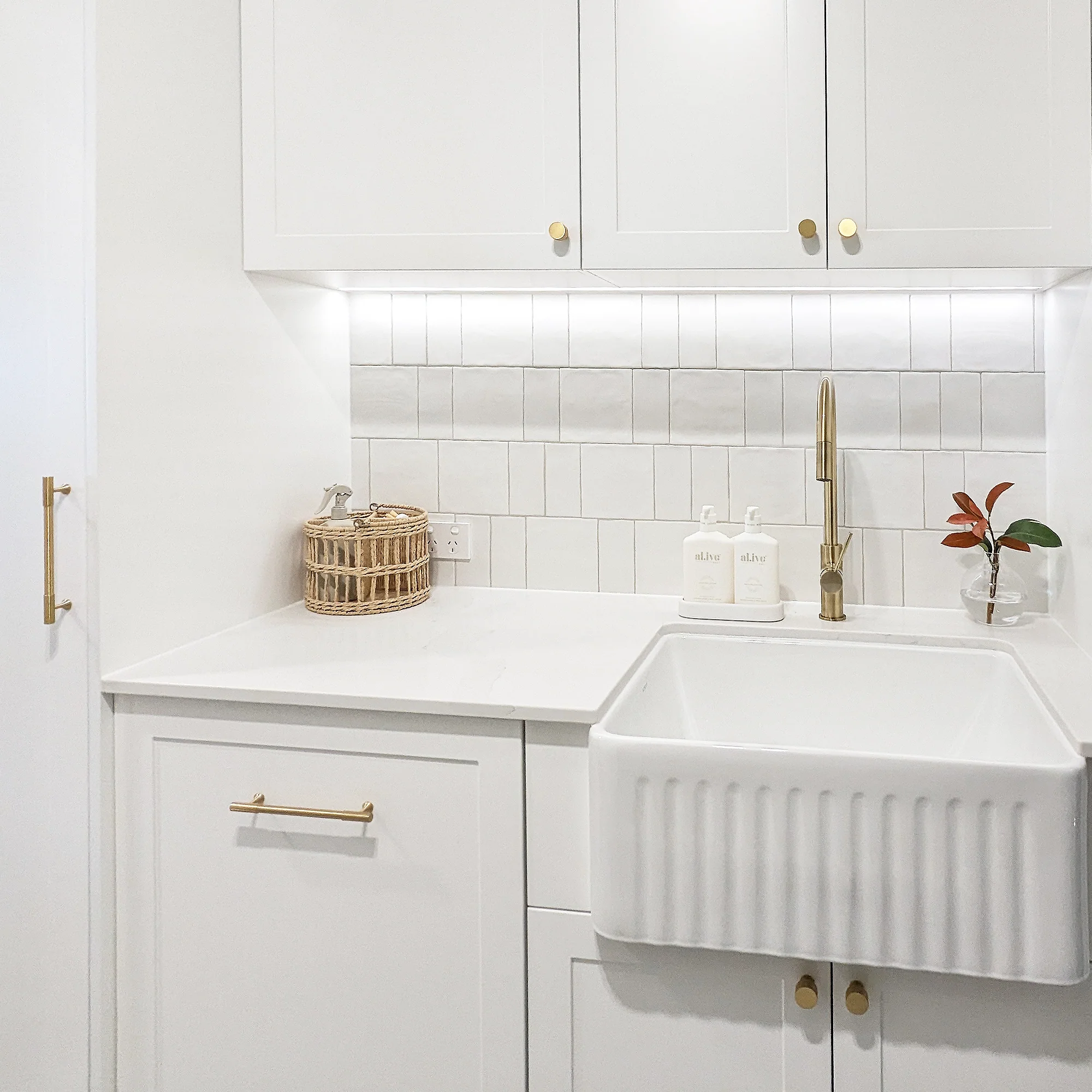 Freya Solid Brass Knob | Satin Brass (Grooved) - Image 7