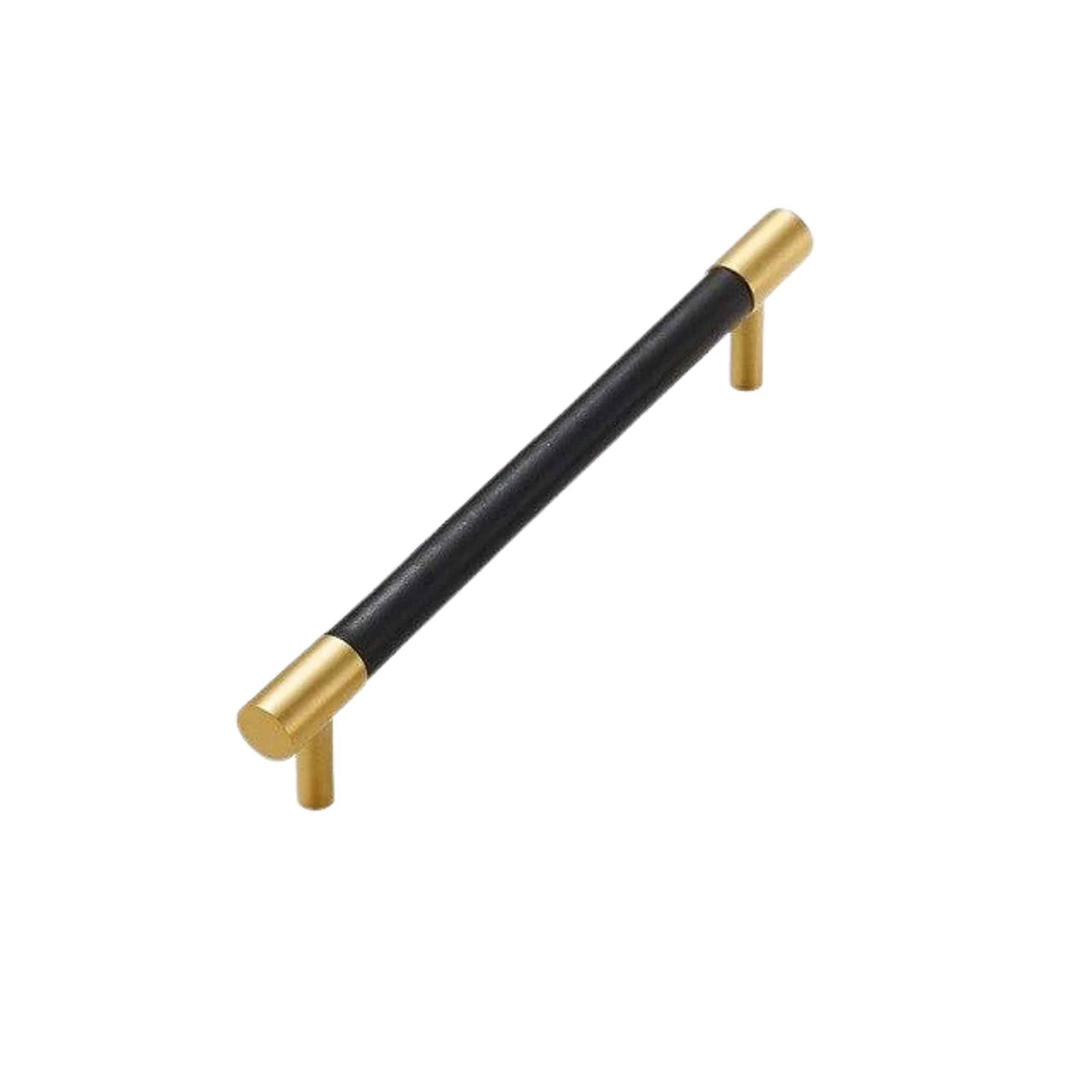 Kara Solid Brass & Leather Handle | Gold & Black - Image 4