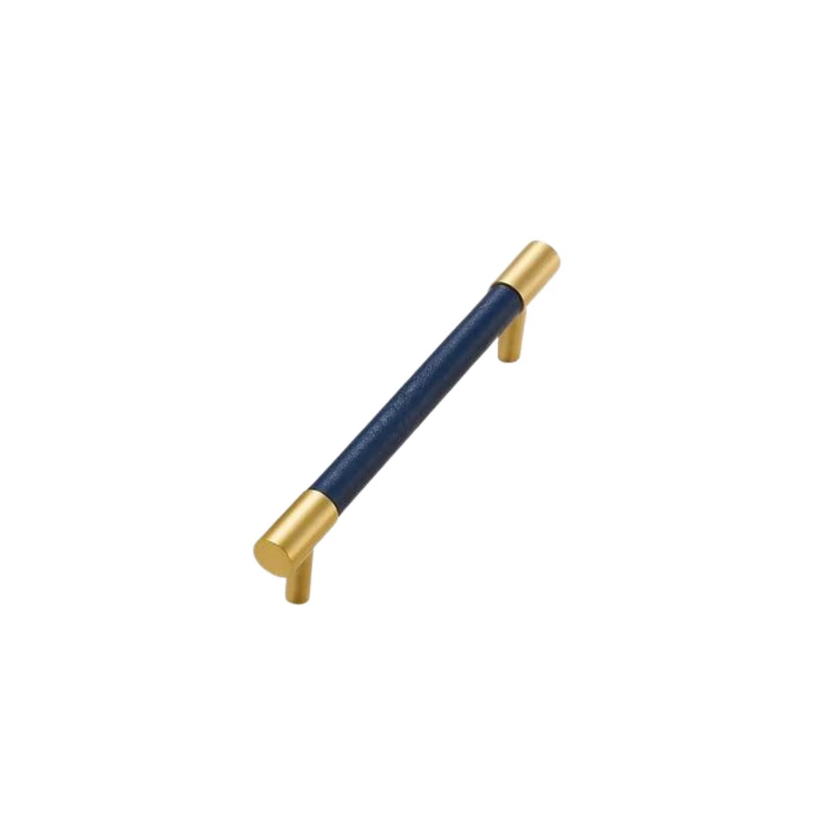 Kara Solid Brass & Leather Handle | Gold & Blue - Image 3