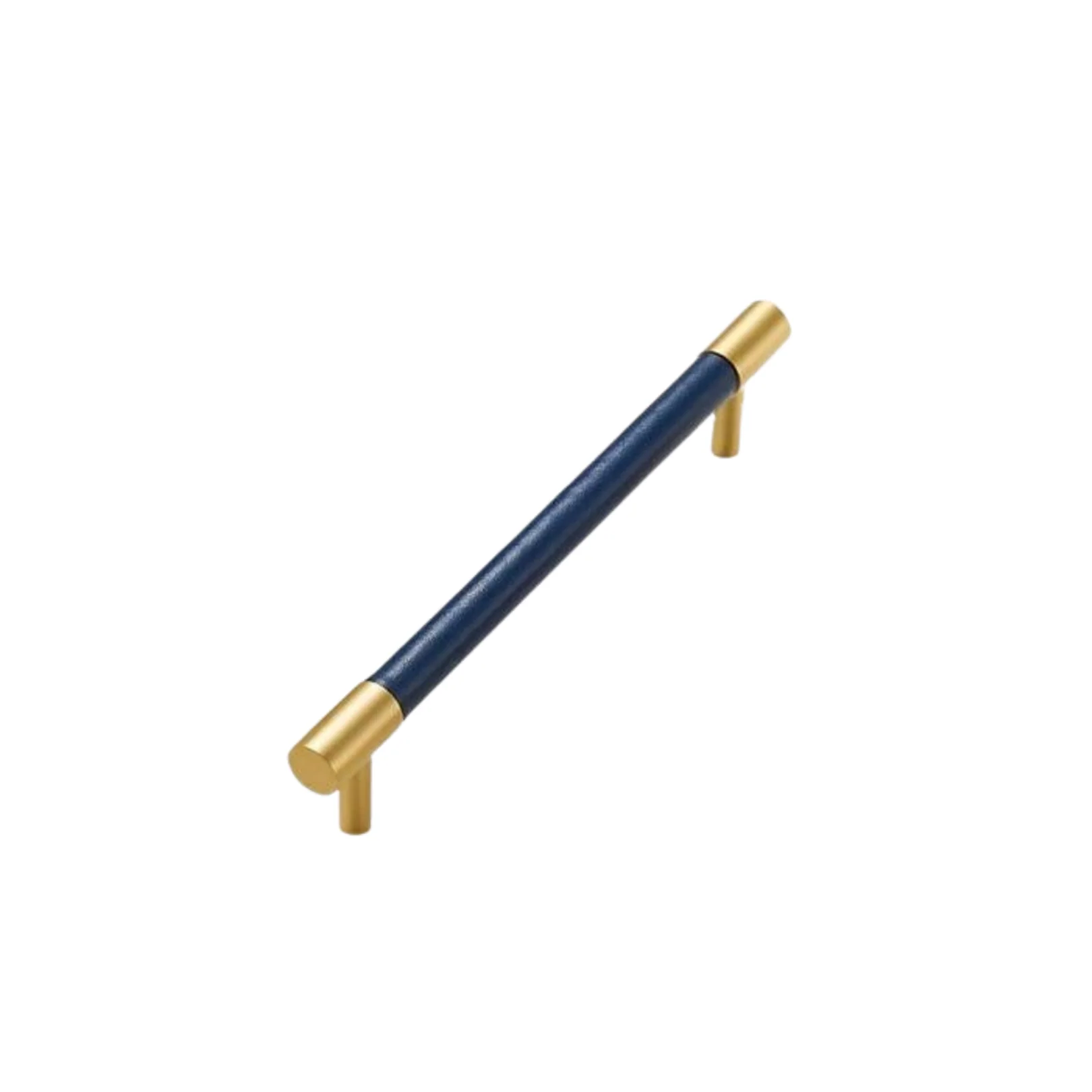 Kara Solid Brass & Leather Handle | Gold & Blue - Image 4