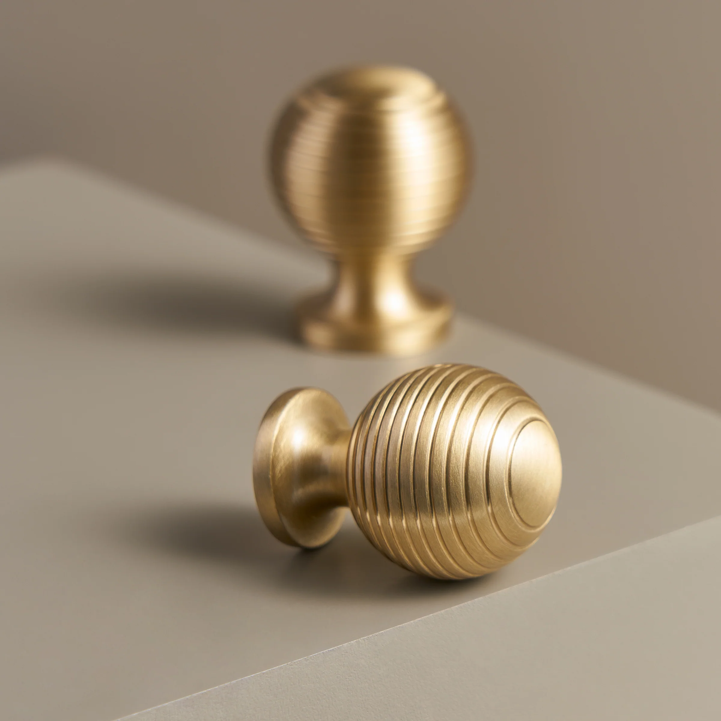 Renzo Solid Brass Knob | Satin Brass - Image 3